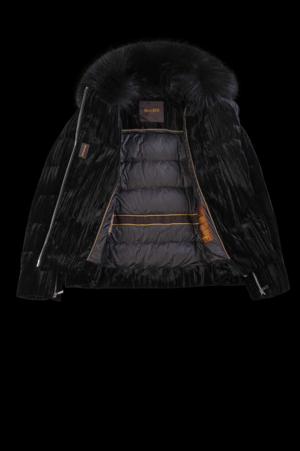 MooRER kemi-fur-wlv mujer negro RRD6041098 vestir